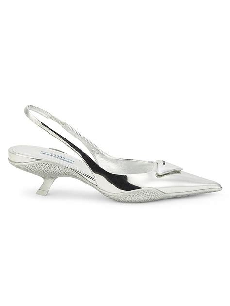 white prada slingback|prada slingback kitten heels.